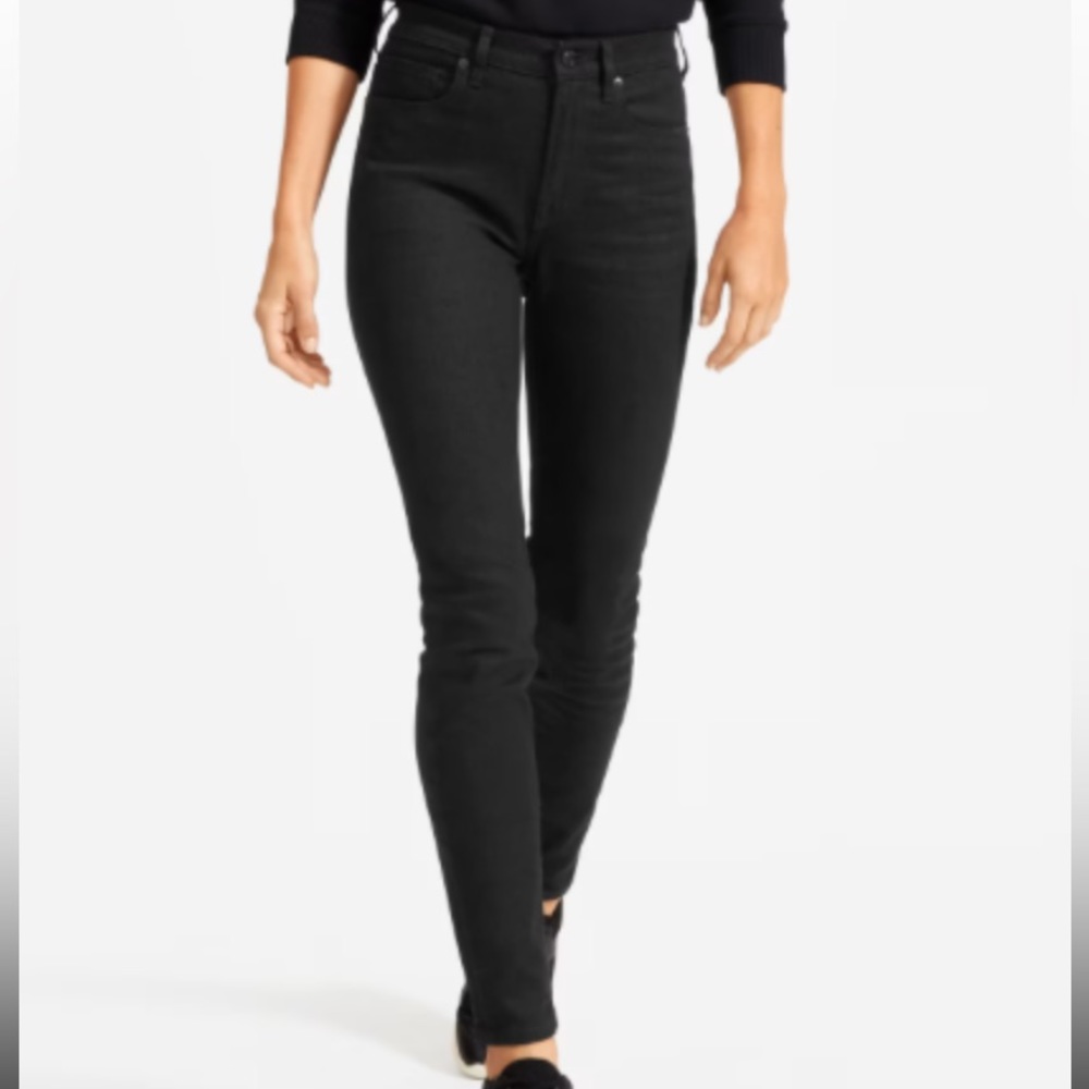 Everlane High Rise Skinny Black Skinny Jean in Size 26